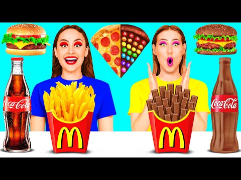 الغذاء الحقيقي مقابل الغذاء الشوكولاته التحدي تناول الحلويات فقط لـ 24 ساعة KaZaZa Challenge الغذاء الحقيقي مقابل الغذاء الشوكولاته التحدي تناول الحلويات فقط لـ 24 ساعة KaZaZa Challenge