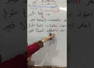  اللغة الانكليزية للصف الرابع الابتدائي الصفات و درجات المقارنة