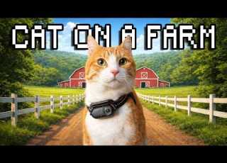 Cat With Camera Stream Exploring A Farm Part 2