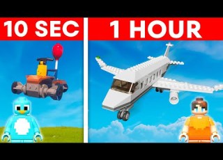  10 Seconds Vs 1 Hour AIRCRAFT HOUSE Build Challenge In LEGO Fortnite Star Wars