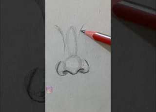  تعليم رسم الانف وتظليلة بالرصاص Tutorial Drawing