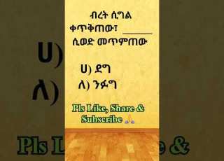 ምሳሌያዊ አነጋገር አማርኛ ቋንቋ ምሳሌ አነጋገር ጥያቄ Amharic Proverb Quiz