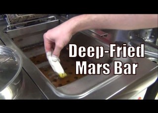 Eating A Deep Fried Mars Bar Review In Edinburgh Deep Fried Snicks Twix Candy Bar Taste Test