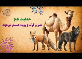 حکایت طنز شتر و گرگ و روباه همسفر می شوند داستان خنده دار و جالب