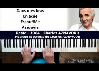 Reste 1964 Musique Et Paroles De Charles AZNAVOUR