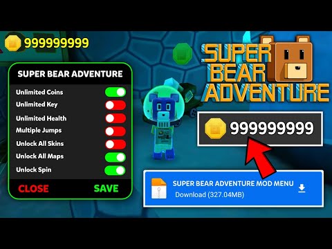 لعبة Super Bear Adventure Mod Apk الجديدة لعام 2026 الإصدار 12 1 3 أموال غير محدودة وفتح جميع ا