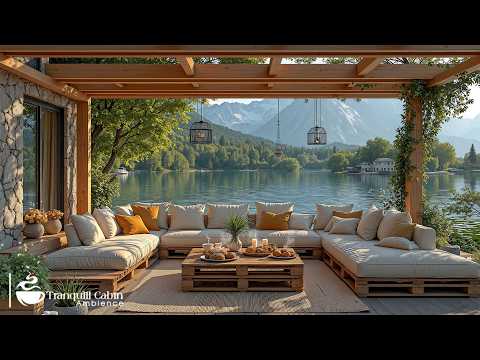 Gentle Jazz At Peaceful Lakeside Ambience Positive Jazz In Tranquil Balcony For Relax Good Moo