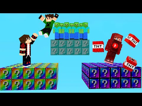 ماين كرافت حـرب جزيرة بلوكات الحظ و لكن بلوكات حظ جديدة 5