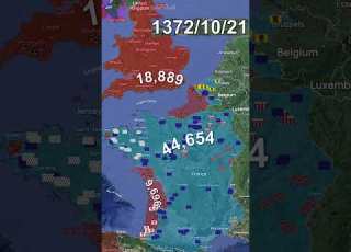 The Hundred Years War Every Day With Units Using Google Earth