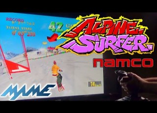 Alpine Surfer Arcade With Analog Flight Stick In MAME