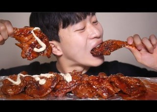  맛있다 BBQ자메이카통다리구이 입니다 리얼사운드 먹방ㆍASMR Spicy Chicken Legs Eating Sounds Mukbang Eating Show