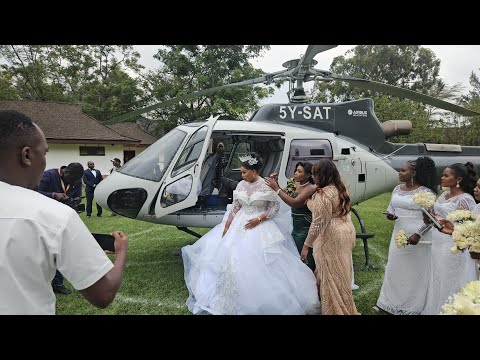 Fortune Mwikali S Wedding Landing In A Helicopter See Full Video