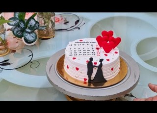 1 2 Kg Calender Anniversary Cake Chocolate Cake How To Make Fondant Calendar BakingBites