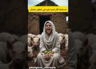  امرأة مسلمة تأكل لحم خنزير في فطور رمضان فماذا حدث لها
