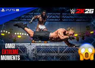 WWE 2K26 أوبا فيمي ضد بروك ليسنر مباراة الجحيم في القفص في سمر سلام 2026 PS5 Pro 4K60