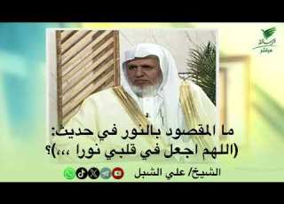 ما المقصود بالنور في حديث اللهم اجعل في قلبي نورا