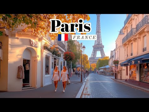 Paris France A Parisian Walking Tour 4k HDR 60fps 85min