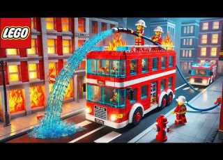  LEGO City Fire Truck Saves The Building Lego Auto Tech