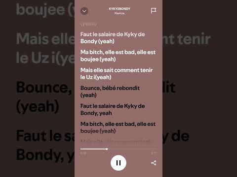 HAMZA KYKY2BONDY Lyrics Paroles Hamza Kyky2bondy Spotify Lyrics