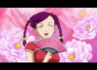 妖怪の女に照れる鬼太郎