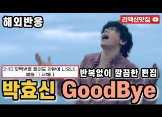 반복없이깔끔한편집 박효신 굿바이 Park Hyo Shin Goodbye 외로움 터지는 곡 Reaction 해외반응 리액션 모음