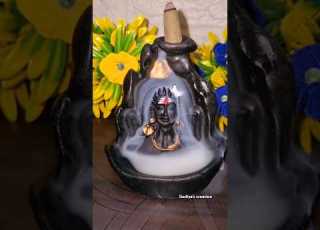  Handcrafted Lord Adiyogi Mahadev Backflow Cone Incense Holder Shots Unboxing Viral Diy