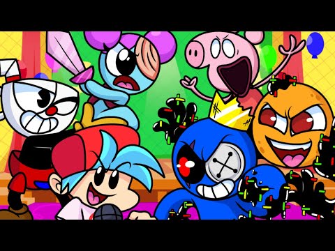 SLICED Rainbow Friends But Different Characters Sing It FNF Animation