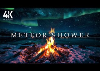 4K Cozy Fire And Aurora Borealis Relaxing Fireplace Sounds With Northern Lights