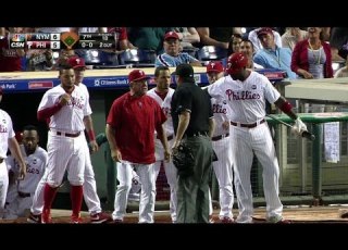 NYM PHI Bowa Gets Tossed As Benches Clear