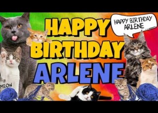  Happy Birthday Arlene Crazy Cats Say Happy Birthday Arlene Very Funny