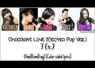 F X Chocolate Love Electro Pop Ver Han Rom Eng Color Coded Lyrics