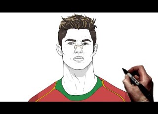  كيفية رسم كريستيانو رونالدو خطوة بخطوة