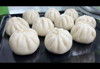 Super Soft Steamed Buns Vỏ Bánh Bao Mềm Xốp Ko Bị Khô Khi Nguội Từ Bột Cái Video Rút Gọn