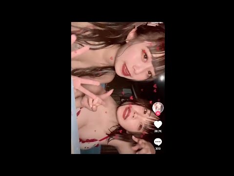 過激版TikTok ナイトプールで揺れる巨乳 えちえちお姉さん