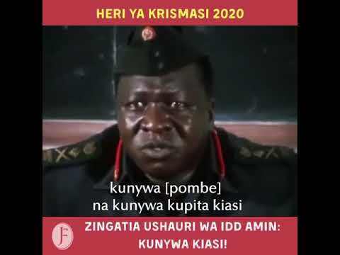 Idi Amin To Drink And Overdruk Is Not Very Good Drink Responsibly