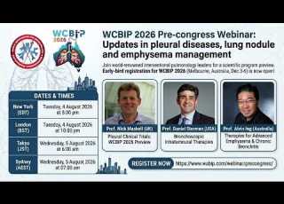 WCBIP 2026 Pre Congress Webinar Updates In Pleural Diseases Lung Nodule And Emphysema Management