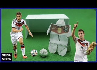 ORIGAMI FOOTBALLER 3 IN 1 TUTORIAL WORLD CUP SPECIAL