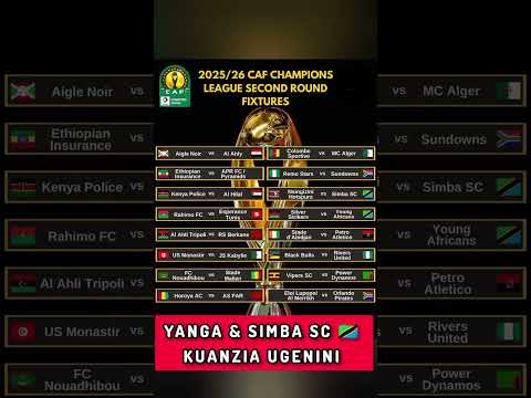 YANGA SIMBA SC KUANZIA UGENINI CAF CHAMP LEAGUE ROUND 2 Football