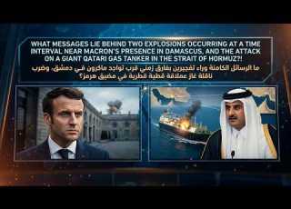  ما هي الرسائل من وراء تفجيرين بتفاوت زمني بالقرب من تواجدماكرون في دمشق وضرب ناقلة نفط قطرية بالمضيق