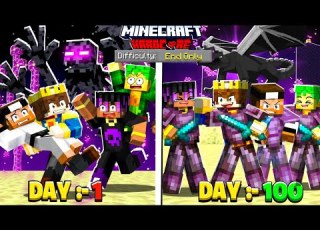  FINALE 100 Days In END ONLY WORLD In Hardcore Minecraft