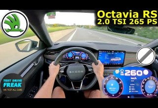 2025 Škoda Octavia RS 2 0 TSI 265 PS TOPSPEED POV Autobahn Drive No Speed Limit