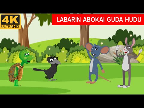 Labarin Abokanai Guda Hudu Bera Hankaka Zomo Da Kunkuru HausaCartoon