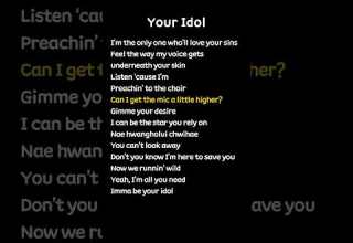 Saja Boys Your Idol Lyrics KPop Demon Hunters