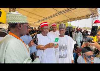 Kwankwaso Resigns From NNPP Picks ADC Membership Card In Kano