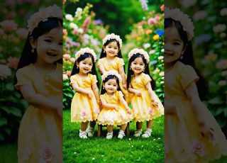 4 Little Girls Dancing In Matching Outfits Cutest Baby Dance Show 2025 Shorts Glowverseai