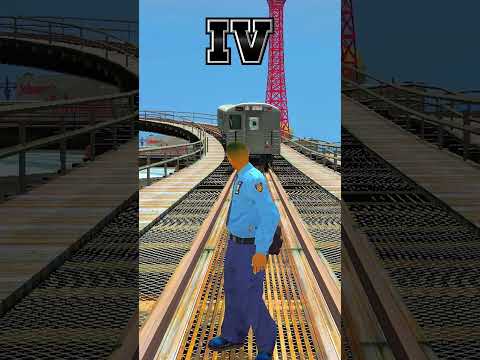 POLICE HIT BY A TRAIN IN EVERY GTA GAMES Gta Gta5 Gtasanandreas Gtav Gta6 Gaming Shorts