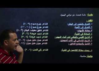 موضوع الادب المهجري أدبي