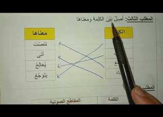 إمتحان تقييم المكتسبات لغة عربية سنة ثانية ابتدائي الفصل الثالث