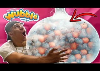 1000 WUBBLE BUBBLES INSIDE GIANT WUBBLE EXPERIMENT EXPLOSION