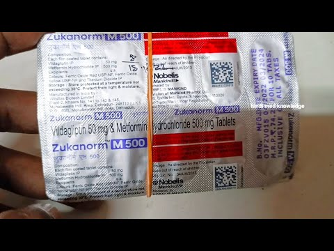 Zukanorm M 500 Tablet Vildagliptin 50mg Metformin Hydrochloride 500 Mg Tablet Zukanorm M 500